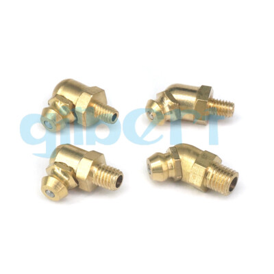 10pcs Multilpe M4-M16 Male 45/90 Deg Grease Zerk Nipple Fitting For Grease Gun