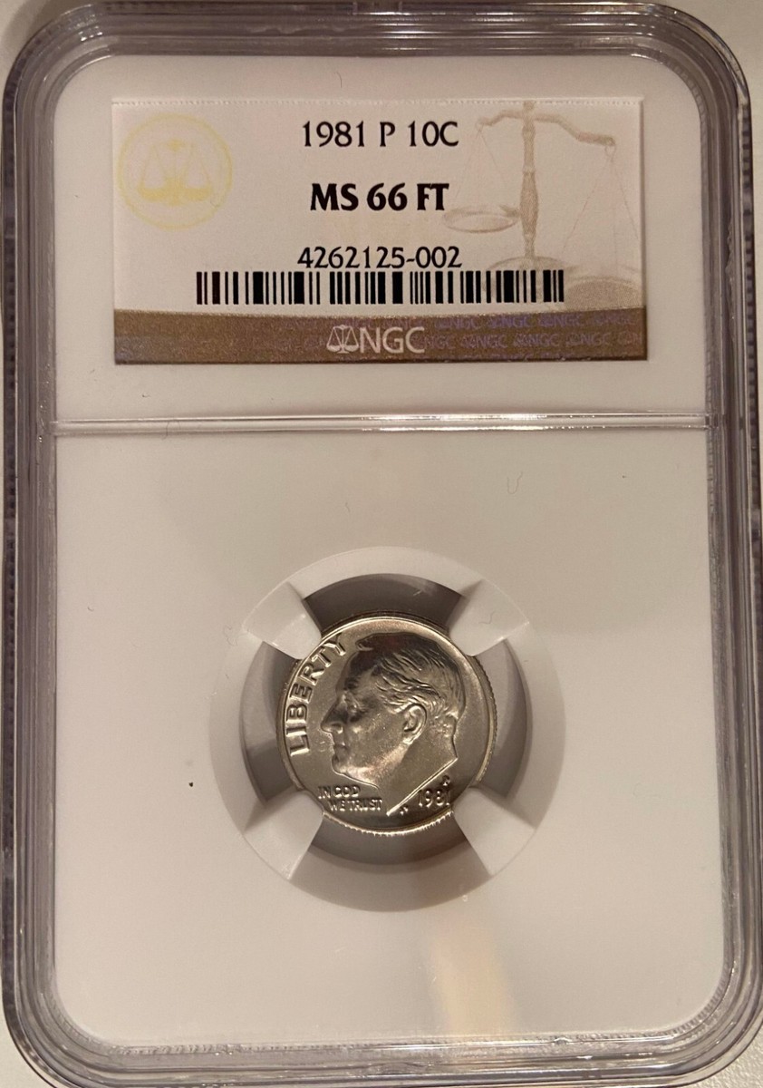1981 P | NGC MS 66 FT | ROOSEVELT DIME | FULL TORCH | eBay