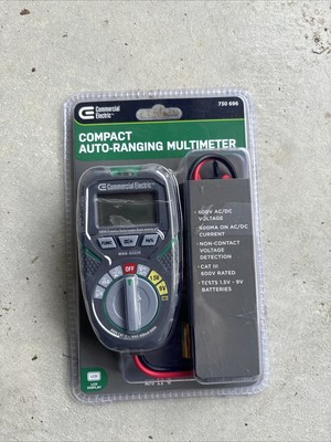 Commercial Electric Compact Auto-Ranging Multimeter Non-Contact Voltage Detector