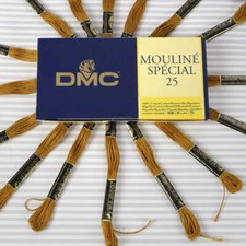 DMC Mouline Special 25 Cross Stitch Thread 16 Skeins x 4 Metre Long 782 Mustard