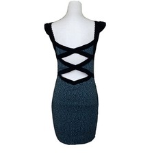 Free People Women's Mini Dress Size S Blue Cutout Back Sleeveless Casual