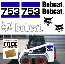 Bobcat 753 V2 Skid Steer Set Vinyl Decal Sticker Bob Cat Made In Usa Free Tool