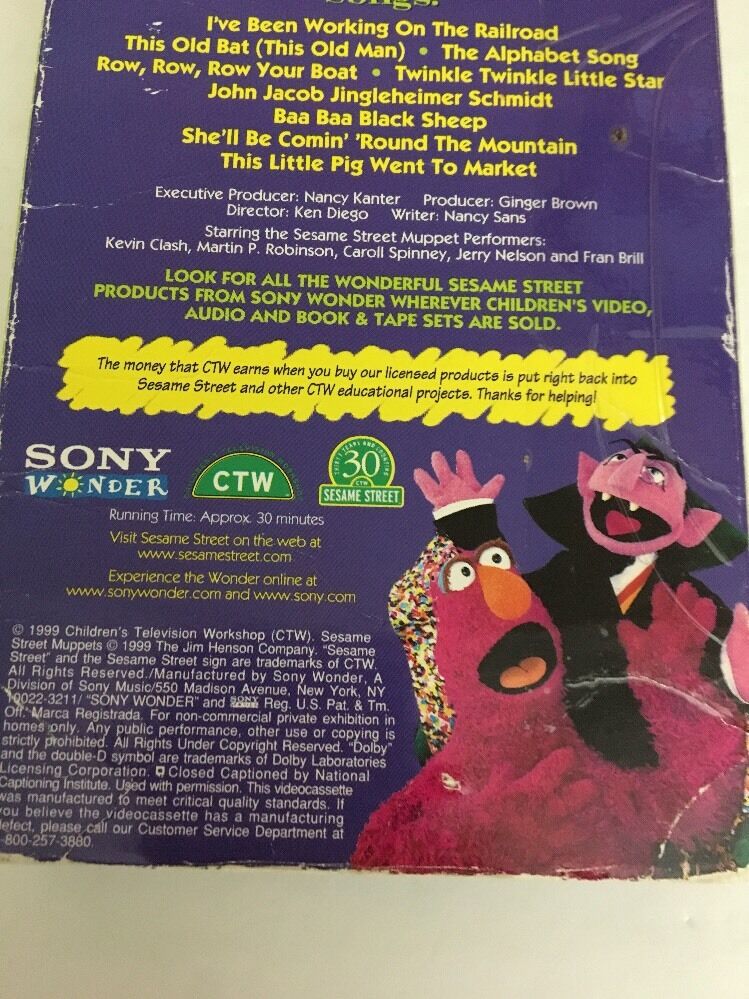 Sesame Street -Kids' Favorite Songs(VHS, 1999)TESTED-RARE Sesame Street -Kids' Favorite Songs(VHS, 1999)TESTED-RARE