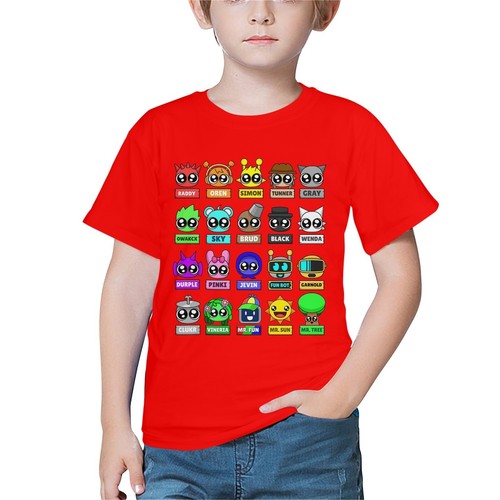 Funny Sprunki Kids Shirt All My Sprunki Toys Youth Kids T-Shirt - Picture 8 of 19
