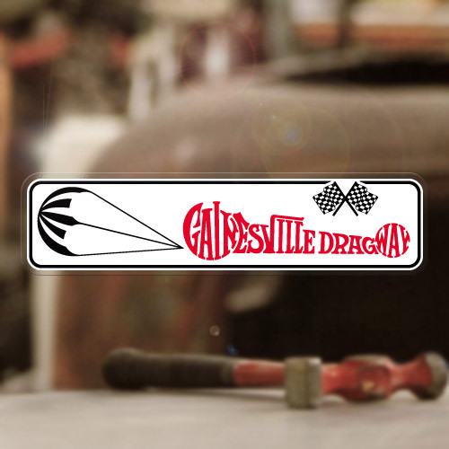 Gainesville Dragway sticker decal hot rod dragster vintage dragracing