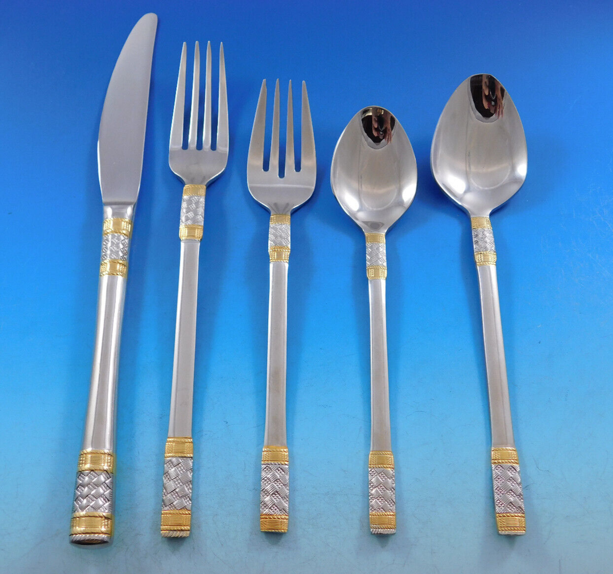 Golden Corsica by Wallace 18/10 Stainless Steel Flatware Set