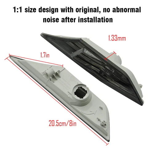 Smoked Side Marker Lamp Turn Signal Light W/ Led Bulbs For Honda Civic 16-2021 - Picture 6 of 12