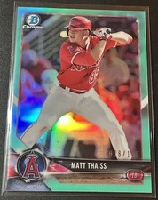 2018 Bowman Chrome Prospects Aqua Refractor /125 Matt Thaiss #BCP61