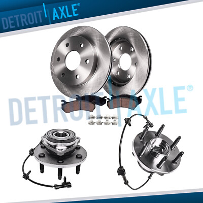 4WD Front Wheel Bearing Hub Brake Rotor Pad for Silverado Sierra Avalanche 1500