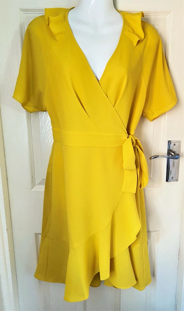 Abigail frill cheap wrap dress