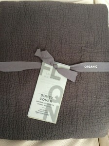 West Elm Organic Brighton Matelasse F Q Duvet Cover Slate Gray Nwt