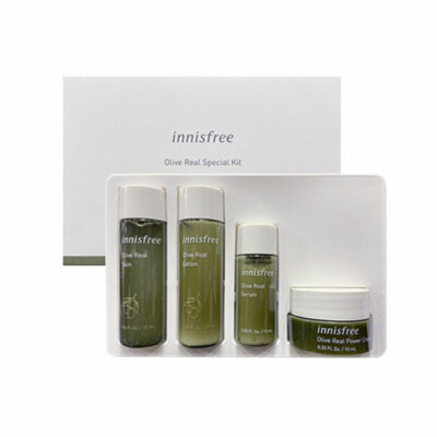 Innisfree Olive real special kit (4 Items) Skin+Lotion+Serum+Cream 