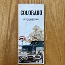 Texaco Map Colorado Denver Colorado Springs Aurora 1972 Gas Oil Advertising