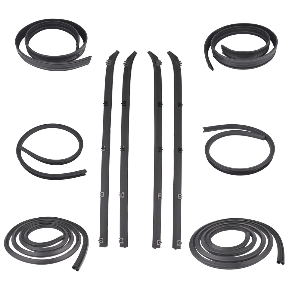 10Pcs Door Window Weatherstrip Seal Kit for 1980-1993 Dodge D150 D250 D350 W150 - Image 2 of 4