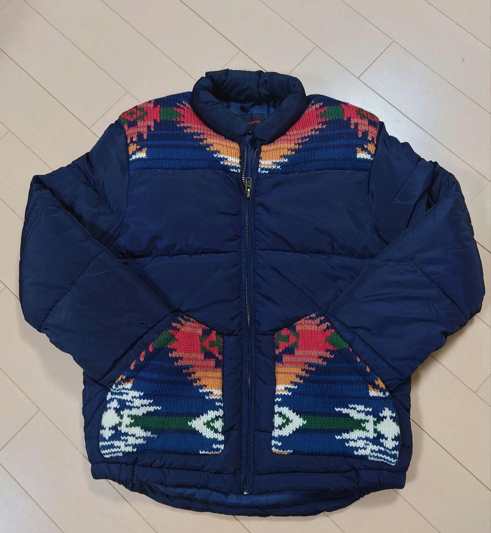 Anti Ballistic Native Pattern Down Jacket M Navy … - image 3