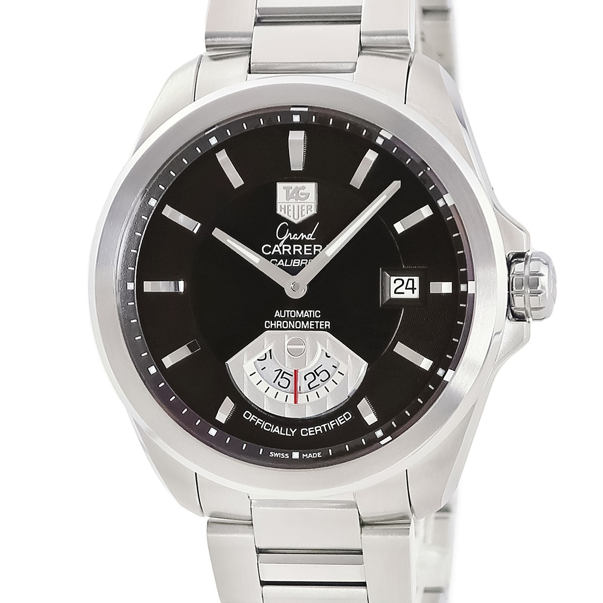 TAG Heuer Grand Carrera Calibre 6 Auto Brown Date Bar Watch WAV511C BA0900 652003