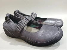 Dansko Leather Blue Metallic Mary Jane Womans 39 8.5 Womans