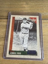 FANTASTIC ART ON A BASEBALL CARD VINTAGE DESIGN JIMMIE FOXX BOSTON RED SOX