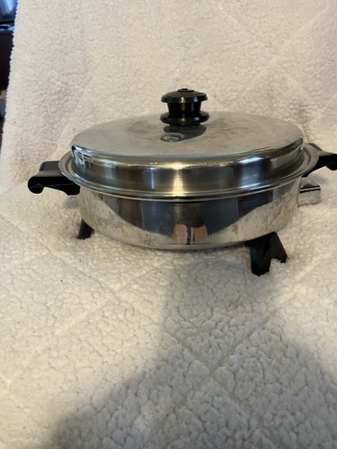 Saladmaster 11" Electric Skillet Oil Core w/ Vapo Lid & Power Cord #7817