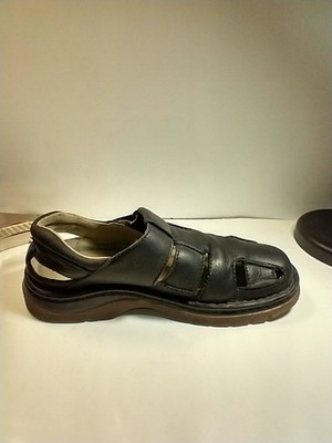 Dr. Doc Martens 8B77 Black Leather Fisherman Sandals Men display picture 1