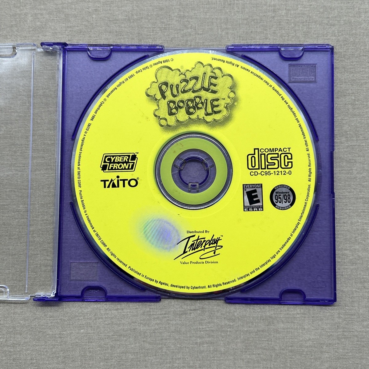 Puzzle Bobble 1 & 2 (PC 1999 CD-ROM Set) Tile-Matching Arcade
