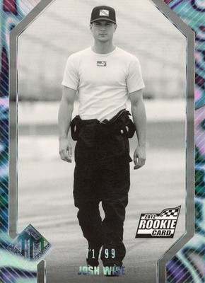 PRESSEAUSWEIS 2012 TOTAL MEMORABILIA JOSH WISE #33 71/99 BLACK & WHITE PARALLEL