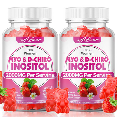Softbear Inositol Supplement For Women Myo-Inositol D-Chiro Inositol Gummies