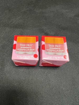 2-Pack Tree Hut Strawberry Overnight Lip Mask Smooth Lips, 0.6 oz