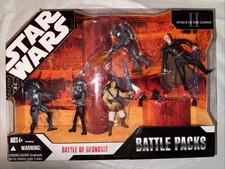 STAR WARS 30th BATTLE PACKS BATTLE OF GEONOSIS Obi Wan Kenobi Count Dooku MISB