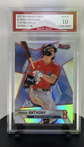 2025 Bowman’s Best Roman Anthony Top Prospect REFRACTOR Card #TP-16 Gem Mint 10