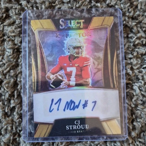 2022 Panini Select Draft Picks X-CJS CJ Stroud X-Factor Signatures Auto Texans!!