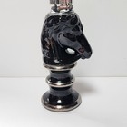 Jim Beam Ceramic Beams Black Label Horse Head Lighter 7" — photo 3