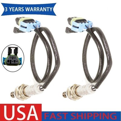2X Oxygen Sensor Up+Down Fit For SAAB 9-7X 5.3L V8 2008 2009 6.0L V8 2008 2009