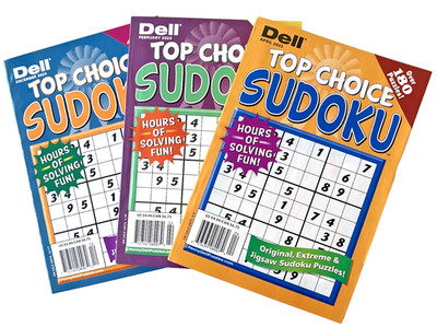 NEW Lot 3 Penny Press Dell Sudoku Top Choice Original Extreme Jigsaw Puzzle Bks