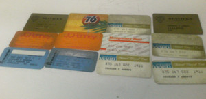 Lot Of 12 Vintage Expired Credit Cards 1960's