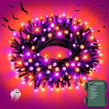 Halloween Lights Outdoor Timer 8 Modes Waterproof Battery Operated 10Ft/3M 30 LE