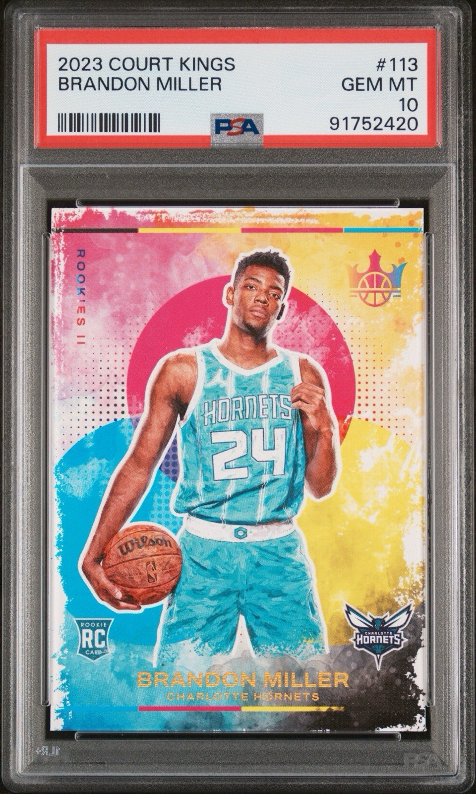 PSA 10 2023 PANINI COURT KINGS RC #113 BRANDON MILLER Rookie Level II POP/150 🔥