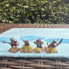 4 Skaven vintage Metal Warhammer Sigmar Oldhammer painted 
