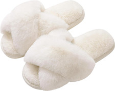 Memory Foam Fuzzy House Slippers for Women