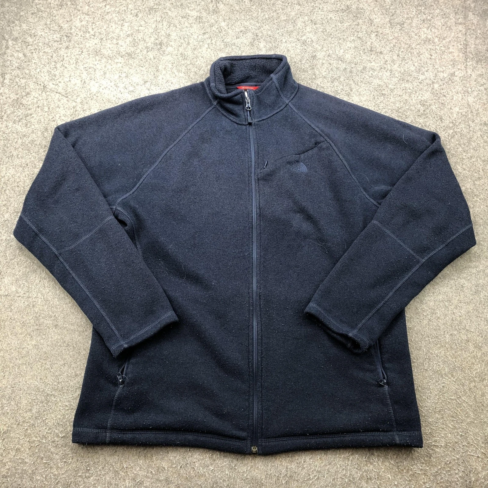 The North Face Jacket Mens Large Blue Full Zip Fleece Outdoor Warm Pullover Coat