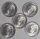 2025 P dimes all BU  (5) coins in lot
