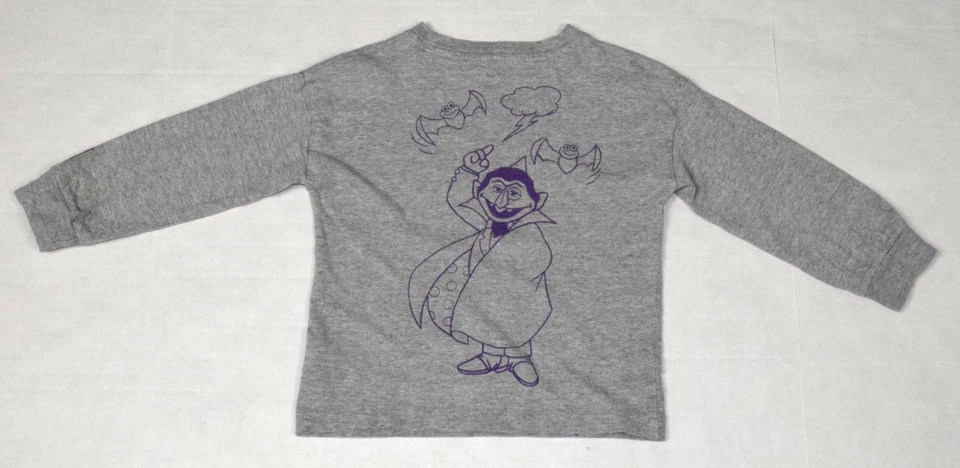 Camisa para niños Baby Gap Sesame Street talla 4 2022 gris cuenta frontal espalda gráfica camiseta Foto 2 de 4