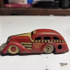 Antique Tin Litho Keywind Toy Tricky Taxi Car Marx Toys Vintage 4.5" Long No Key