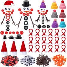 450 Pezzi Kit Fai da Te con Pupazzo di Neve Natalizio Incluso Mini Cappelli O