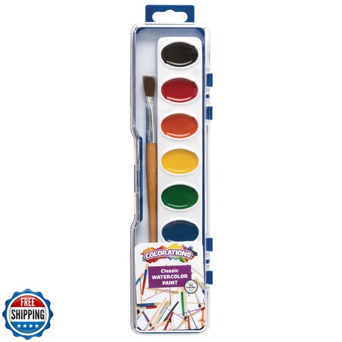 Colorations Best Value Watercolor Paint Set - 8 Vibrant Colors in Plastic Cas