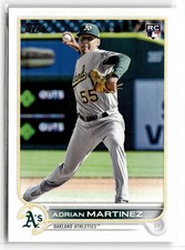 Adrian Martinez 2022 Topps Update Oakland Athletics Rookie #US77