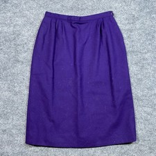 Pendleton Vintage Purple Virgin Wool Pencil Skirt Midi High Waist Size 14 USA
