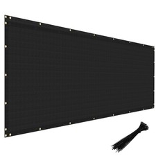 4' 5' 6' 8' Privacy Fence Screen Garden Windscreen Heavy Duty Shade Cover Black 4' 5' 6' 8' Privacy Fence Screen Garden Windscreen Heavy Duty Shade Cover Black - Image 1