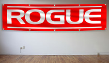 Rogue Fitness Falg Banner 2X8Ft Barbell Workout Equipment Flag Gym Decor