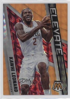 2021-22 Panini Mosaic Elevate Fluorescent Orange Prizm /25 Kawhi Leonard #11 7xr